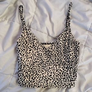 Brandy melville dupe cheetah amara tank top
